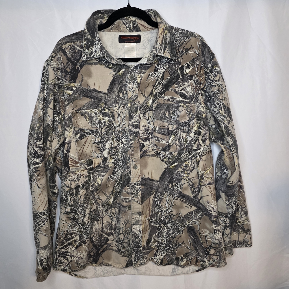 Large Men's Camouflage Shirt Long Sleeve Shirt Hunting